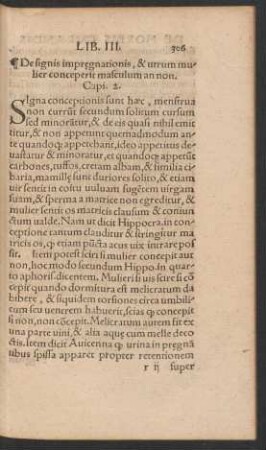 De signis impraegnationis ... Capi. 2.