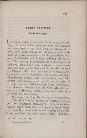 Femte Kapitlet. Kyrko-ordningen.