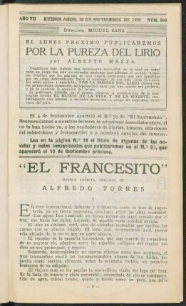 1923007304: "El francesito" : novela inédita
