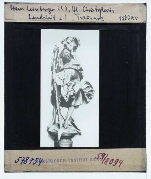 Meister des Dingolfinger Chorbogenkruzifixes, Christophorus (Landshut Burg Trausnitz)
