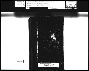 Kopial der Kammerkanzlei / Alte Aufschrift: "Copial", alte Nr. 30 A