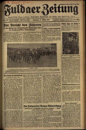 Erste Ausgabe vom Sonntag, den 31. März 1935.