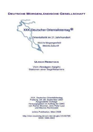 Vom Abwägen (tarǧiḥ) : Stationen einer Begriffskarriere
