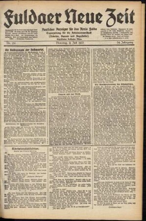 Ausgabe vom Dienstag, den 11. Juli 1922.