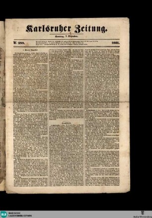 Karlsruher Zeitung, [No. 289]