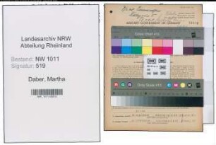 Entnazifizierung Martha Daber , geb. 22.09.1901 ()