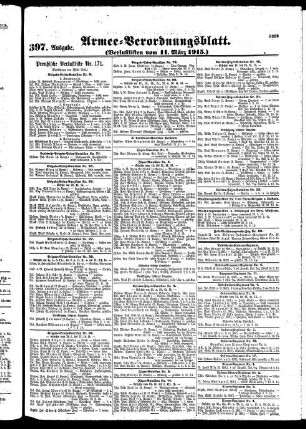 397.Ausgabe. Donnerstag, 11. März 1915