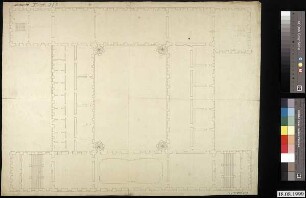 Grundriss, wohl zum Umbau des Dresdner Schlosses, anderes Geschoss