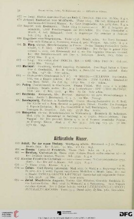 Altfürstliche Häuser (Nr. 689-1108)