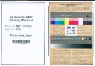 Entnazifizierung Anton Rustemeyer , geb. 26.06.1887 (Schlosser)