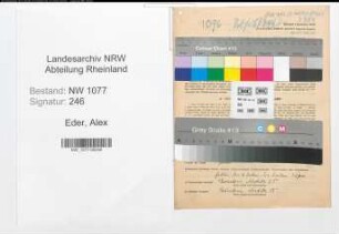 Entnazifizierung Alex Eder , geb. 30.05.1893 (Polizist)