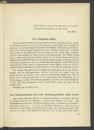 Der Hofgarten blüht