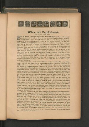 Bühne und Textilindustrie
