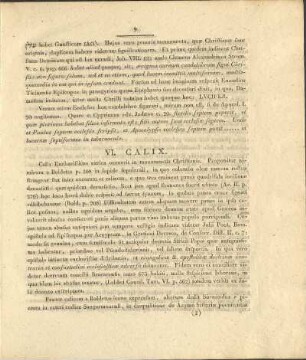 VI. Calix.