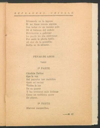 Penas de amor : Vals