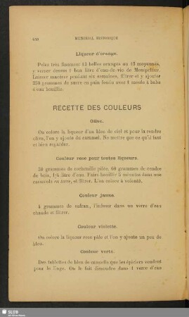 Recette des couleurs