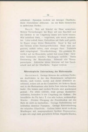 Mikroskopische Untersuchung des Rückenmarks.