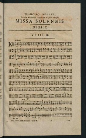 1-6, Viola. Missa Solennis