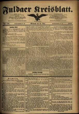 Ausgabe vom Mittwoch, den 23. Mai 1906.