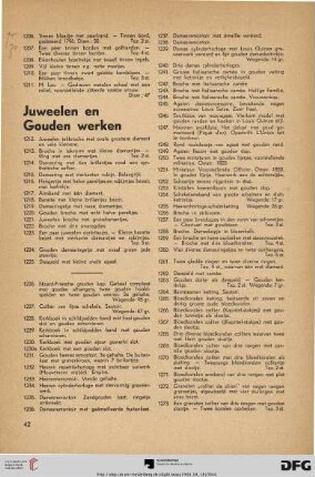 Juweelen en gouden werken (Nr. 1212-1281)