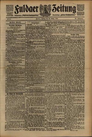 Erste Ausgabe vom Freitag, den 12. März 1909.
