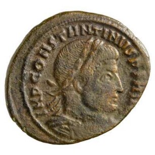 Münze, Follis, Aes 2, 316 - 317 n. Chr.
