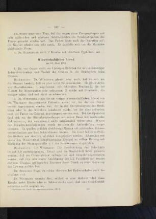 Wissenschaftlicher Abend am 27. Juni 1903.