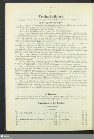 V. Vereins-Bibliothek