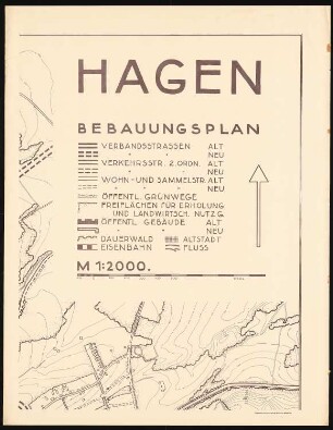 Hagen Bebauungsplan: Baustufenplan Stadt Hagen 1:2000 Teil D