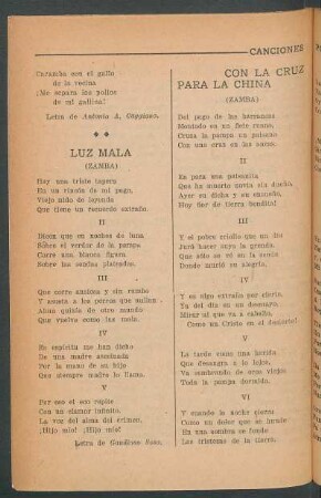 Luz mala : (Zamba)