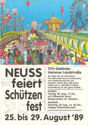 Plakat Schützenfest Neuss 1989