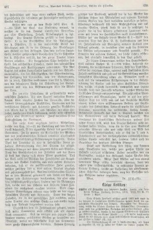 438-444 Kleine Kritiken
