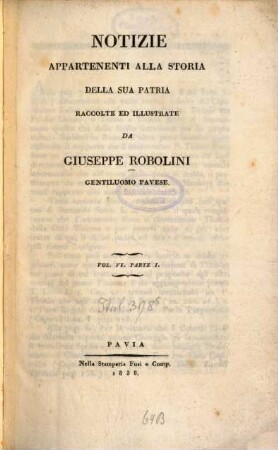 Notizie appartenenti alla storia della sua patria, 6,1