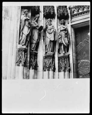 von innen nach außen: Agatha, Victor, Evergislus, Gregor von Spoleto