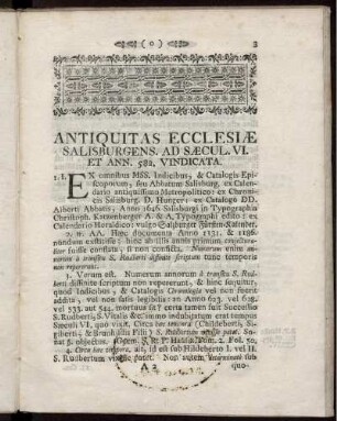 Antiquitas Ecclesiae ...