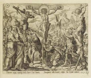 Longinus sticht Christus in die Seite, Blatt 7 aus der Folge "Die sieben Leiden Christi"