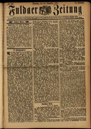 Erste Ausgabe vom Sonntag, den 24. Dezember 1893.
