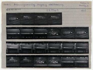 Modell: Bebauungsvorschlag der Umgebung nördlich Ostbahnhof. Berlin, Friedrichshain, Koppenstraße/Fruchtstraße (seit 1971 Straße der Pariser Kommune)/Madaistraße (Erich-Steinfurth-Straße)/Langestraße