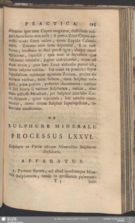 De Sulphure Minerali [Processus LXXVI-LXXVII]