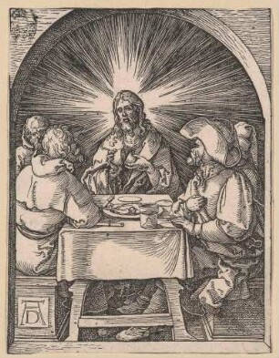Kleine Passion, Blatt 33: Christus in Emaus