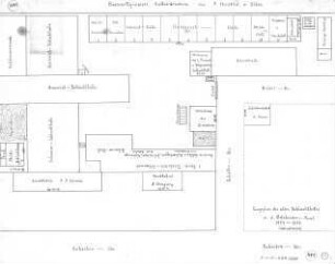 Lageplan des alten Schlachthofes auf der Golzheimer-Insel. (rekonstruiert)