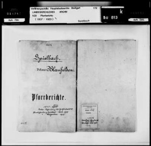 Pfarrberichte und Pfarrbeschreibungen Spielbach und Heiligenbronn