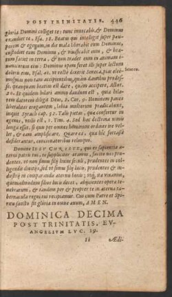 Dominica Decima Post Trinitatis ...