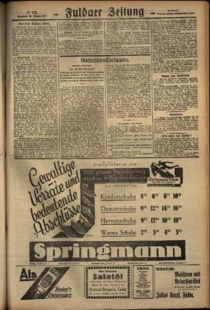 Zweite Ausgabe vom Samstag, den 29. Oktober 1927.