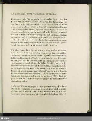 Anzeichen und Vorbereitungen
