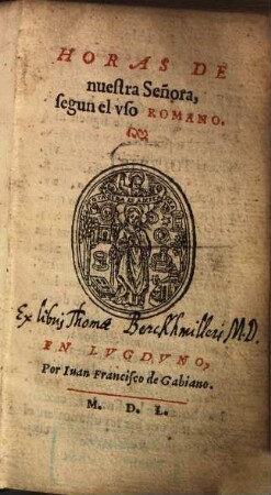 Horas de nuestra señora segun el uso romano