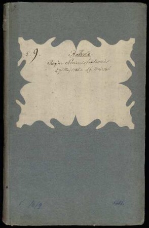 Protokolle der Akademischen Administration, 9. Mai 1785 - 6. Mai 1786