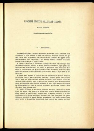 I Principii Direttivi Delle Tasse Italiane Esami E Proposte