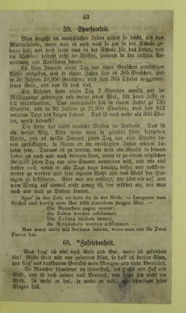 59. Sparsamkeit