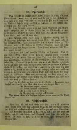 59. Sparsamkeit